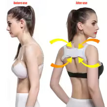 Corrector de postura AJUSTABLE - Alivia dolor de espalda, cuello y hombros